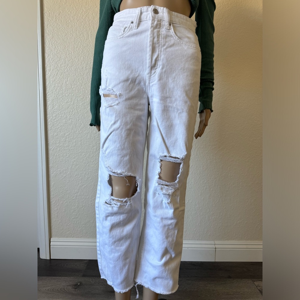 Wild Fable distressed high rise straight jeans